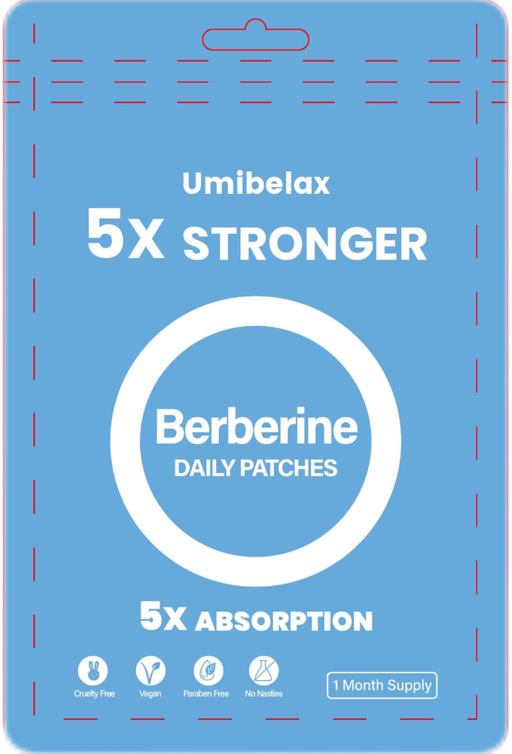 Berberine Patches - 5X Stronger Formula with L-Glutamine & Chromium | 30-Day Supply for Men & Women