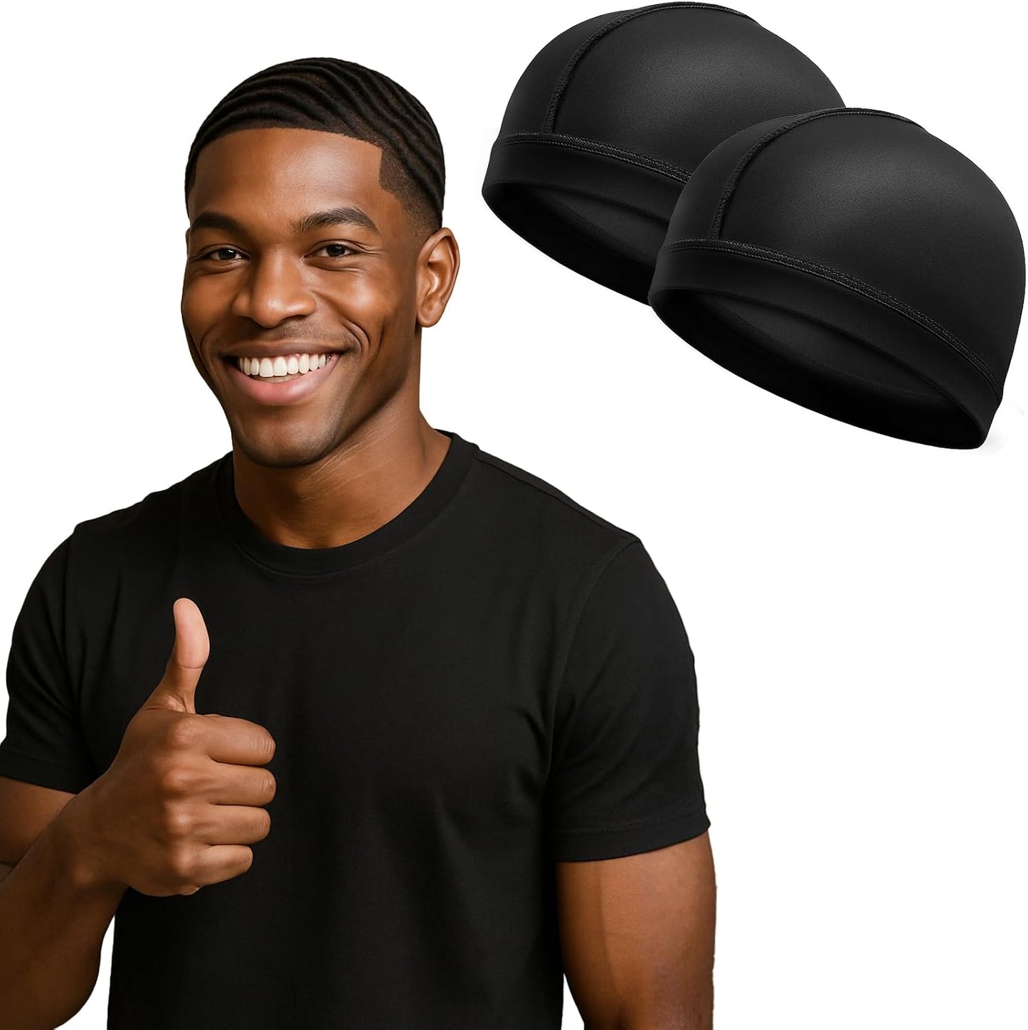 Super Elastic Wave Cap - Compression Stocking Cap for 360, 540, 720 Waves | Comfortable Fit