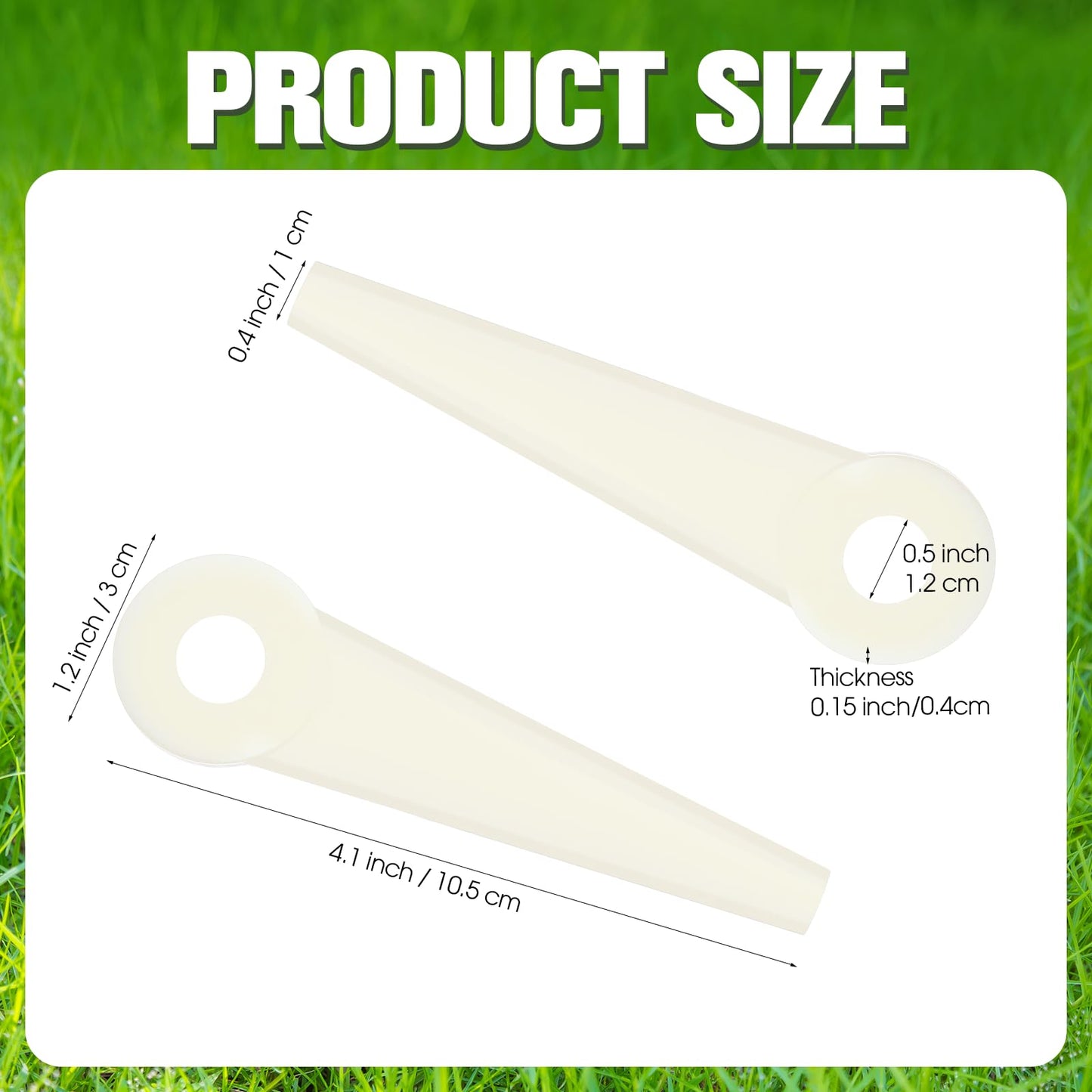 Weewooday 48 Pieces Trimmer Head Blades Replacement Blades Nylon Trimmer Blade Compatible with Stihl Polycut 20-3 Replaces
