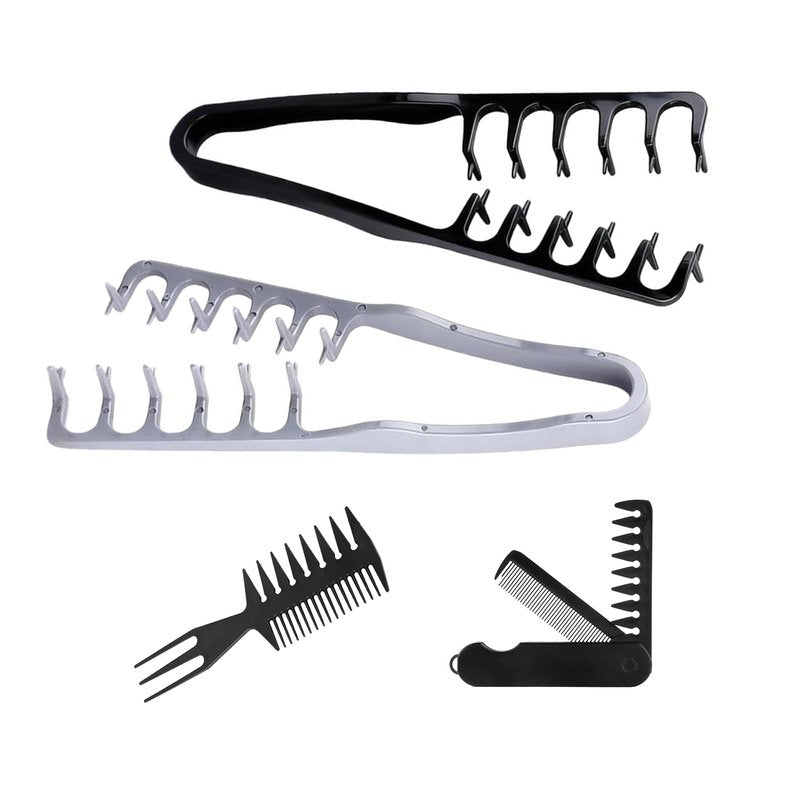 4PCS Texture Comb Set,Texturizing Comb Textured Styling Comb for Hair Styling, Salon Quality Hair Tools for Women and Men, Durable and Lightweight Design for Professional Use and Everyday Use