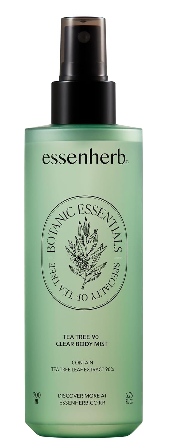 Tea Tree 90 Clear Body Mist - 90% Tea Tree Extract with AHA, BHA & PHA for Acne Relief | Clarifying & Soothing 6.76 fl oz