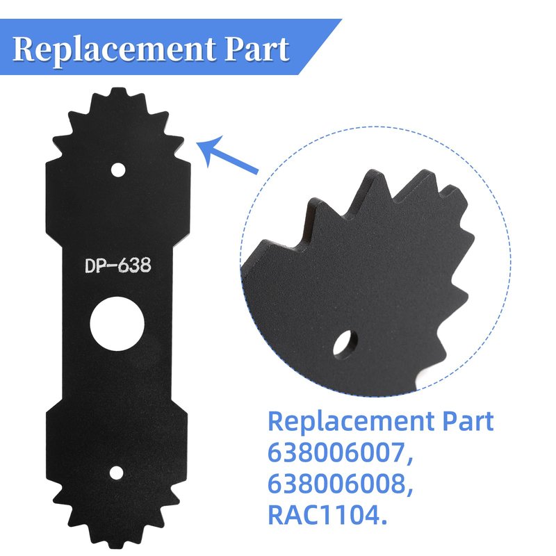 Bularie 9 inch 638006008 Lawn Mower Edger Blade with Teeth Compatible with R-yobi Edger RY13050 RY13050A RY15518 RY40030, Homelite Black Max Edger, 1" Center Hole, Replaces 638006007,2-Pack