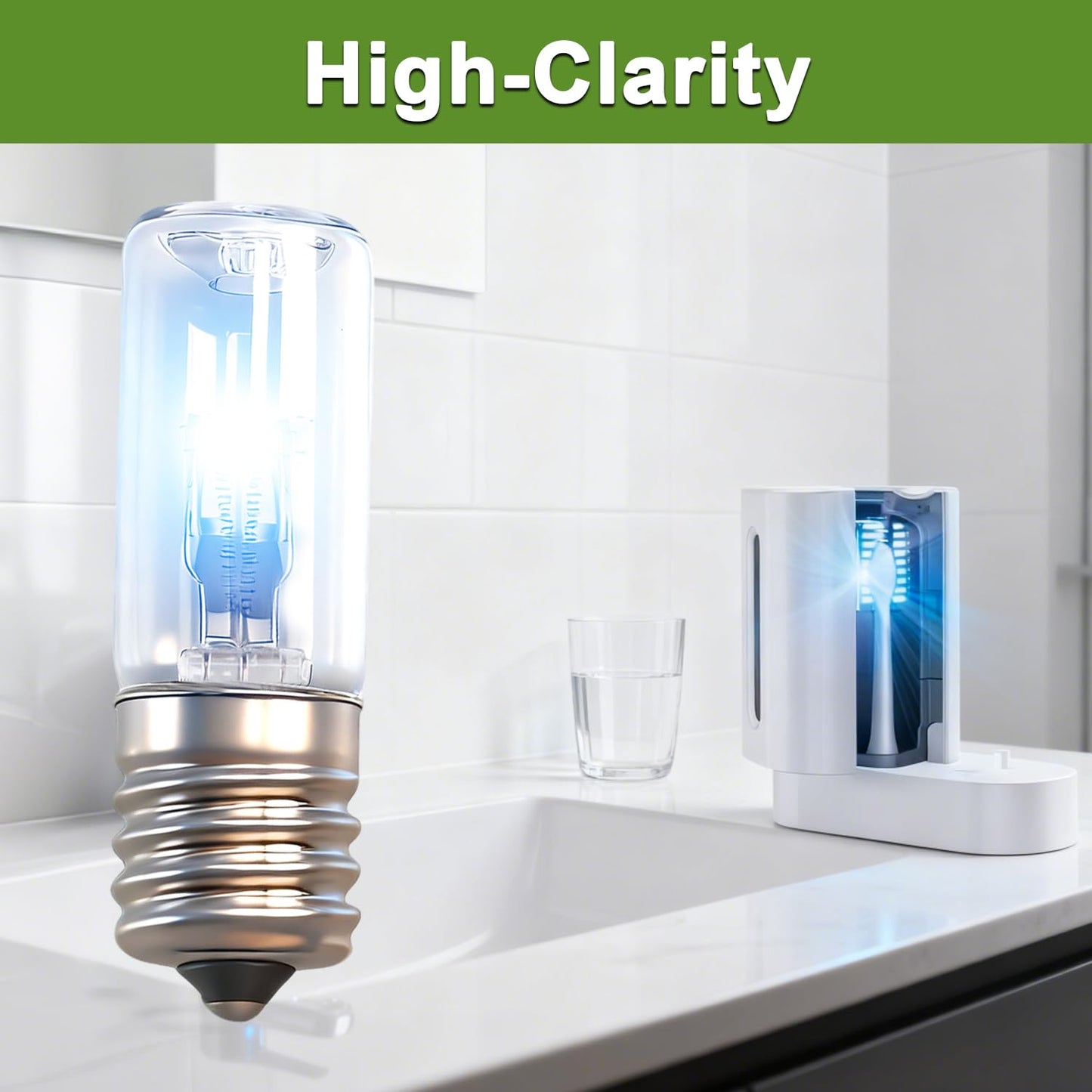 SDRZJX 4PCS E17 3W 10V Light Bulbs Replacement Compatible with Philips Sonicare Charger Base HX6150 HX6160/D HX7990