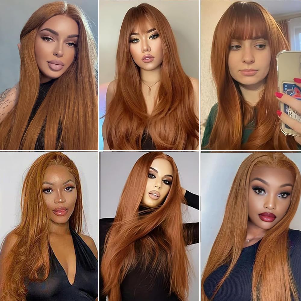 30 32 34 Inch Brown Straight Bundles Human Hair Brazilian Light Brown Human Hair 3 Bundles Unprocessed Virgin Double Weft Color 30 Bundle Hair Extensions