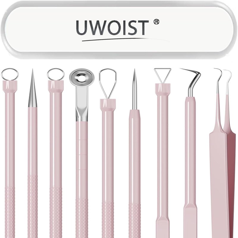 Pimple Popper Tool Kit - 5-Piece Professional Blackhead Remover Set | Stainless Steel Extractors & Tweezers