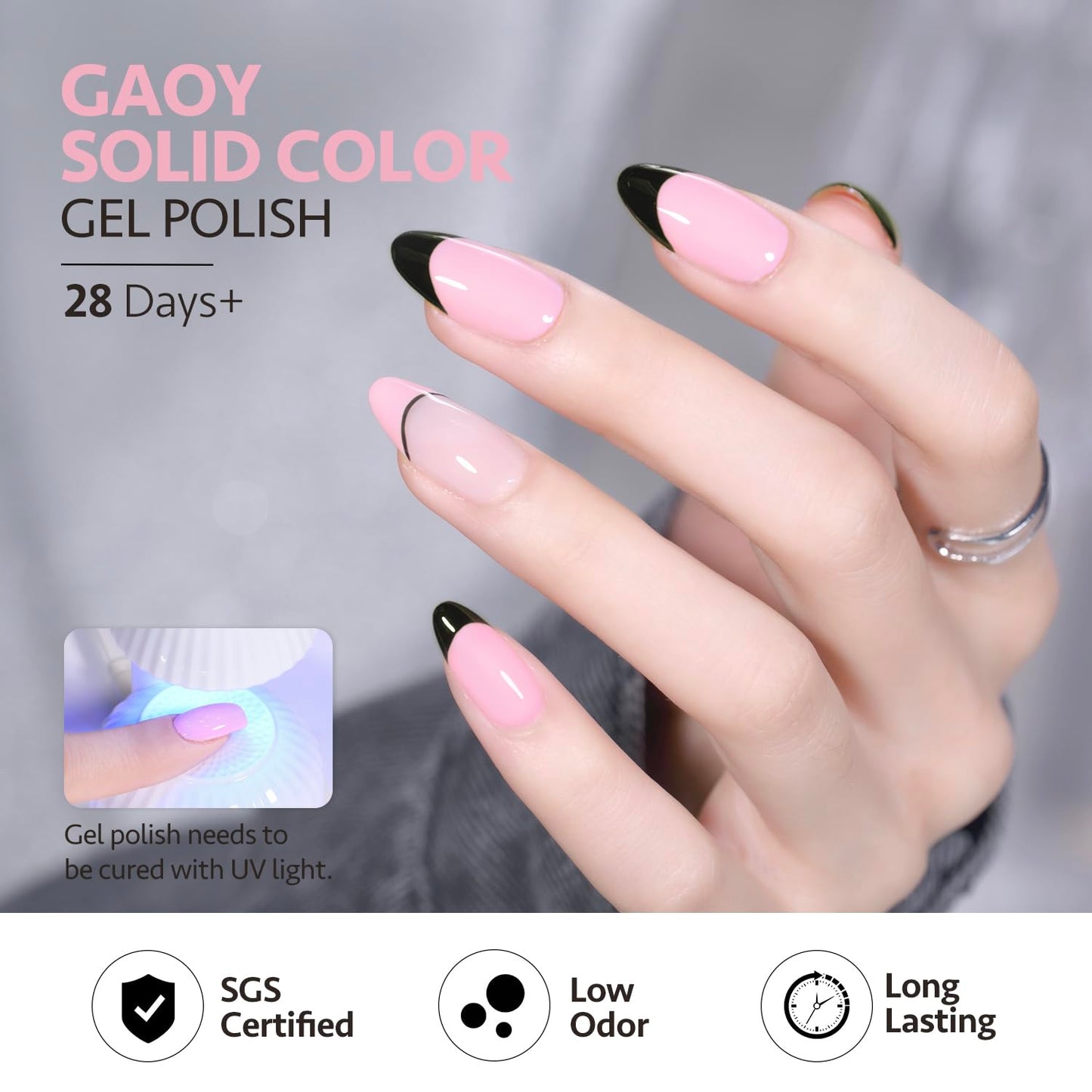 Pastel Gel Nail Polish - 16ml Pink Soak Off UV Light Cure Gel for Spring Summer | Macaron Baby Pink