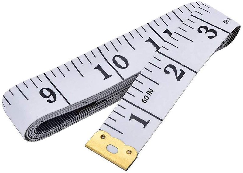 Soft Tape Measure - Double Scale Flexible Vinyl Ruler for Body Measurements | 60-Inch White