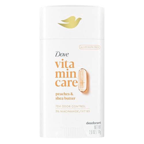 Dove VitaminCare+ Peaches & Shea Butter Aluminum-Free Deo Stick, 2.6 oz