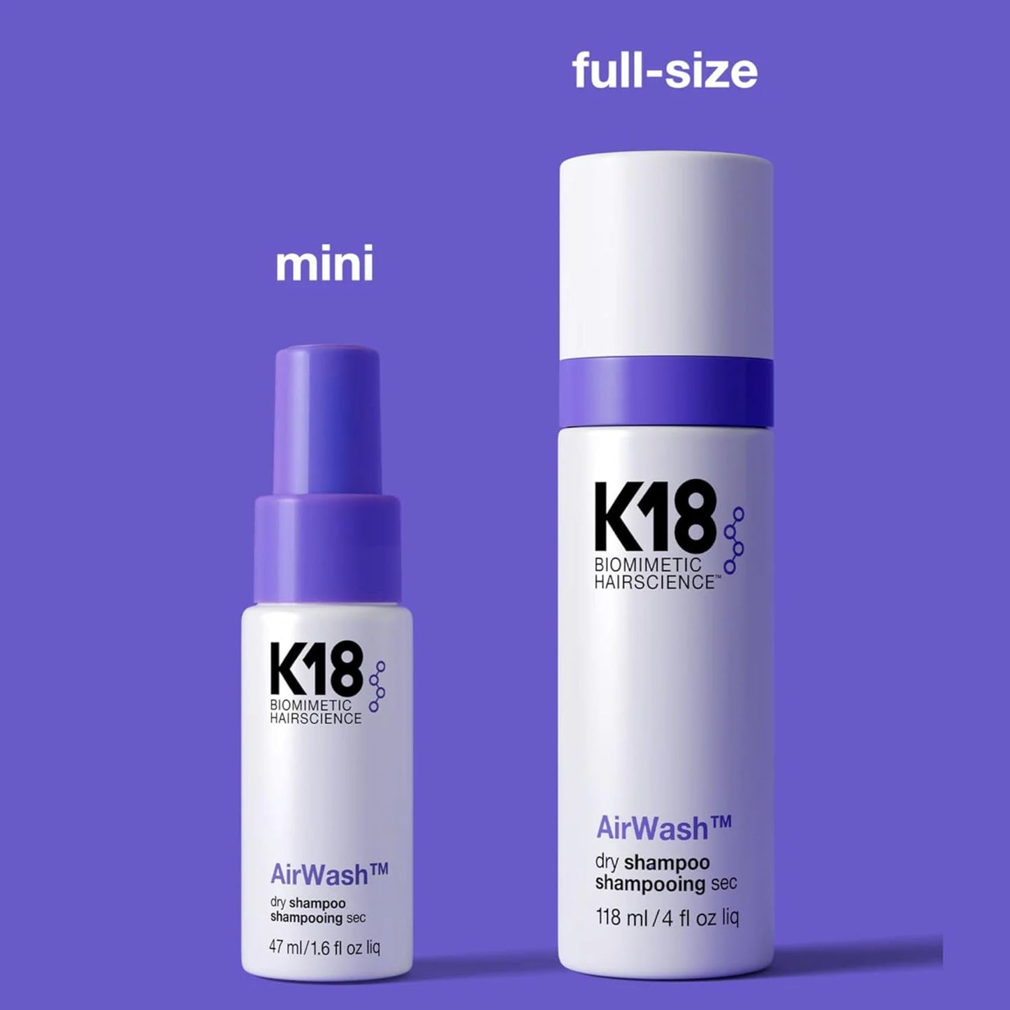 K18 AirWash™ Dry Shampoo - Non-Aerosol Formula for Balanced Scalp & Oil Control | 5 oz