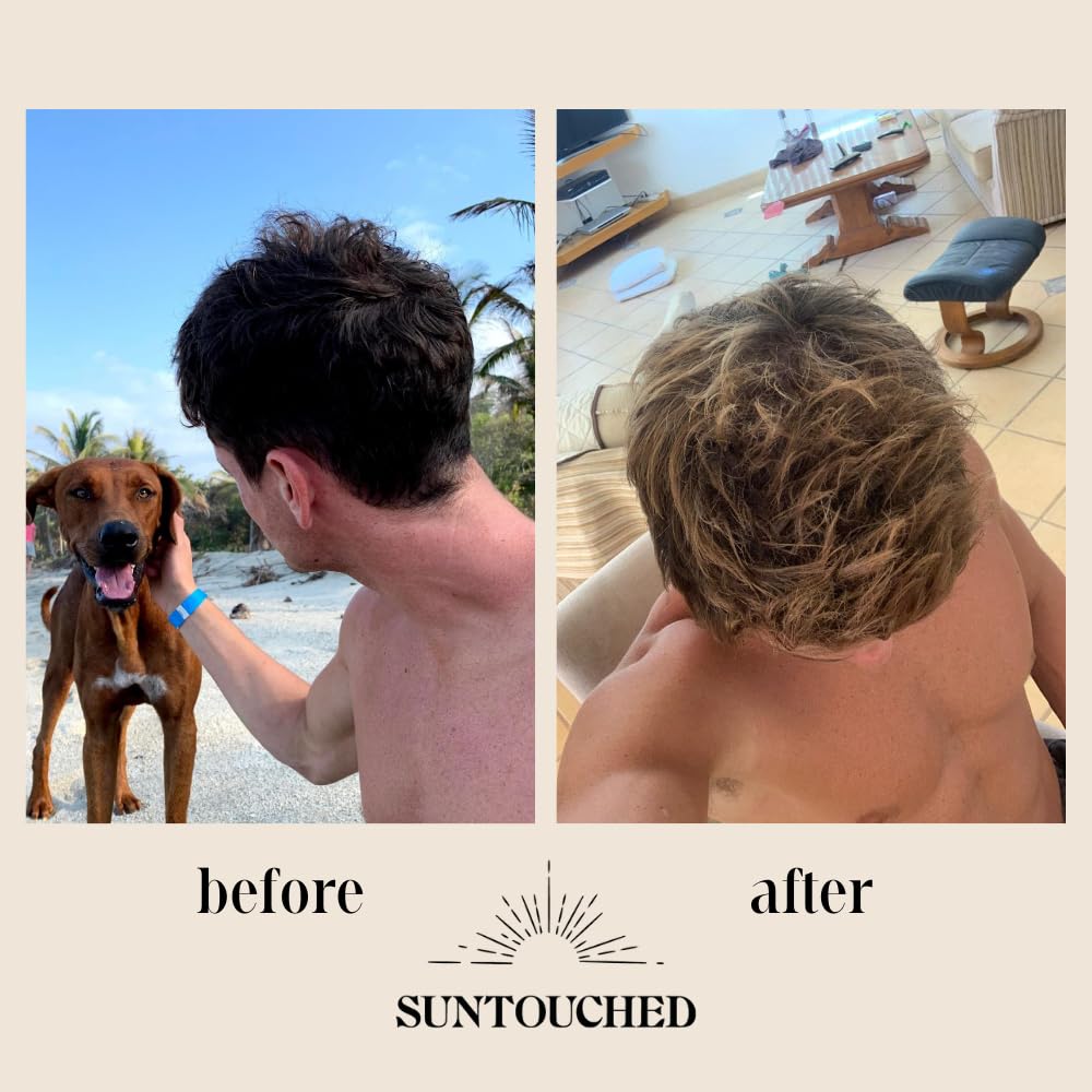 Suntouched Hair Lightener for Dark Hair - Natural Highlights Without Foils or Ammonia - Sun-Activated Gradual Lightening Spray for Brown to Black Hair with Chamomile - 3.38 Fl Oz