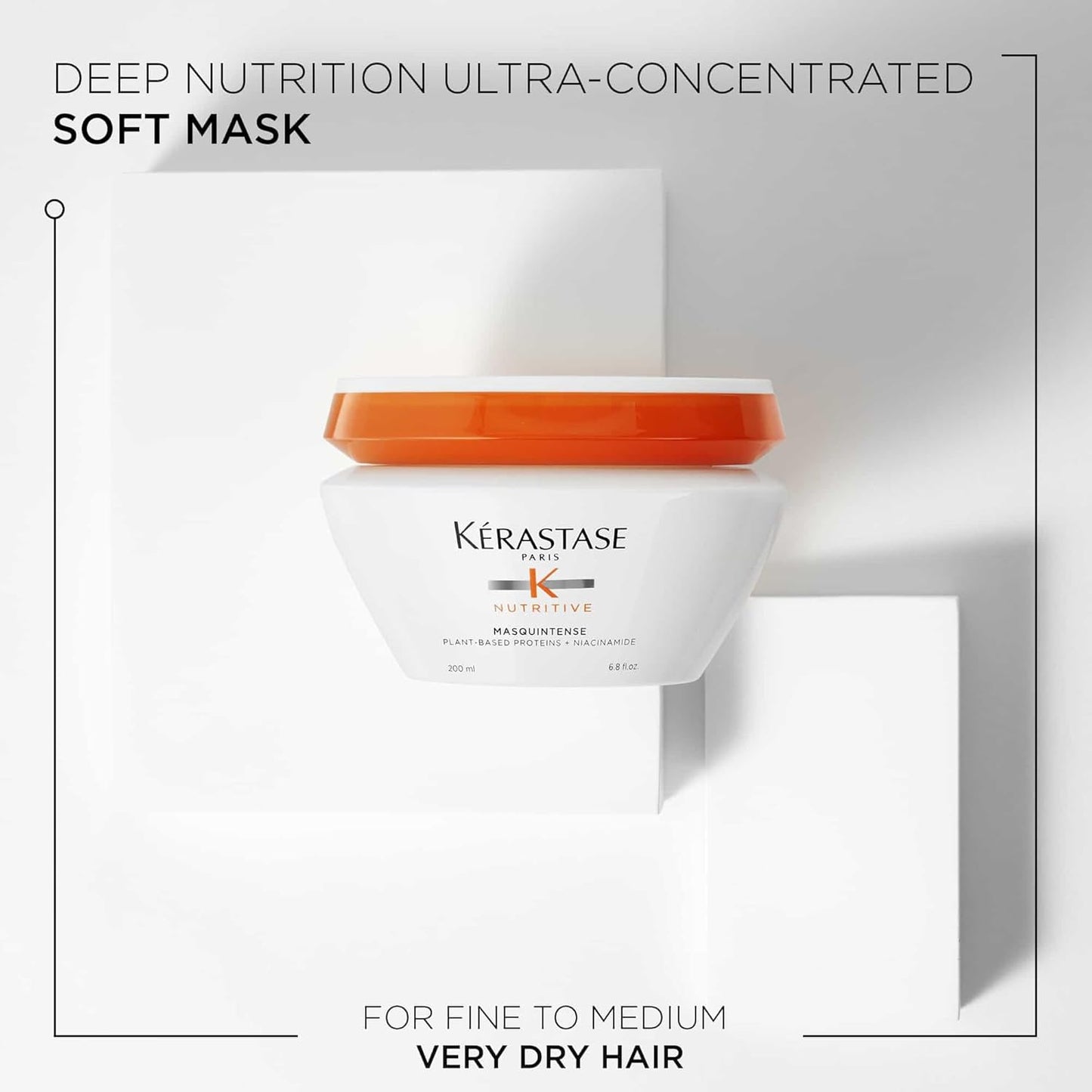 Kerastase Nutritive Masquintense Mask - Nourishing Treatment for Fine to Medium Dry Hair | 6.8 Fl Oz