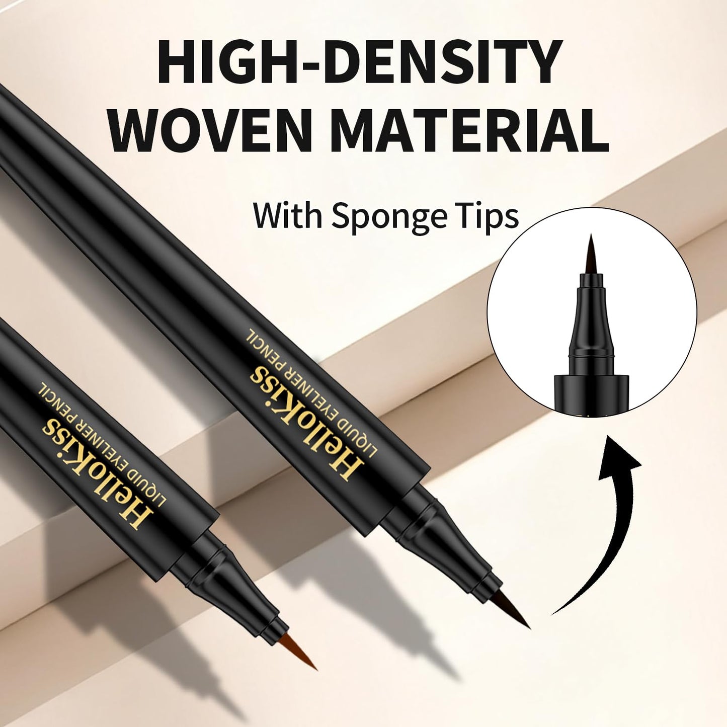 QIC Liquid Eyeliner,Waterproof Liquid Eye Liner, Long-Wearing,Smudge-Proof， Ultra-Smooth, Eyeliner Pen, Vegan Formula,Ultra-Fine Nib