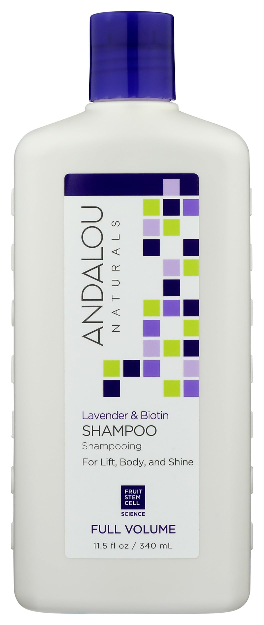 Andalou Naturals Lavender & Biotin Full Volume Shampoo,Purple,11.5 Fl Oz (Pack of 1)