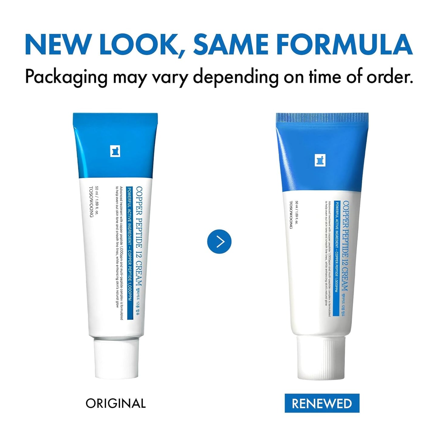 TOSOWOONG Copper Peptide 12 Cream - Anti-Aging Formula with 99% Purity GHK-Cu | 50ml / 1.69 fl. oz.