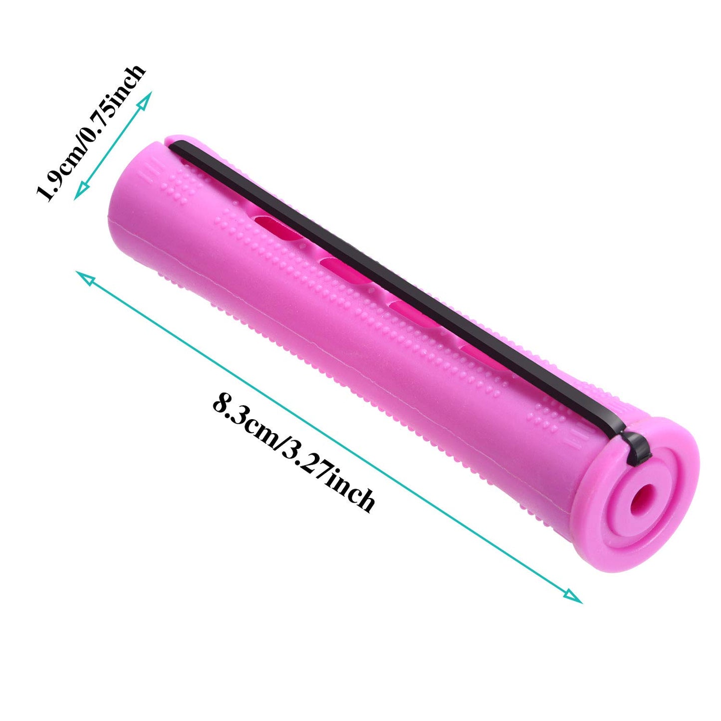 WILLBOND 60 Pcs Perm Rods - Plastic Curling Rollers for Long Hair Styling | 0.75 Inch, Purple