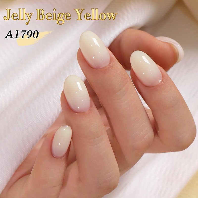 Milky Beige Jelly Gel Polish - 0.5 Oz Sheer Neutral Translucent DIY Art | 15ML