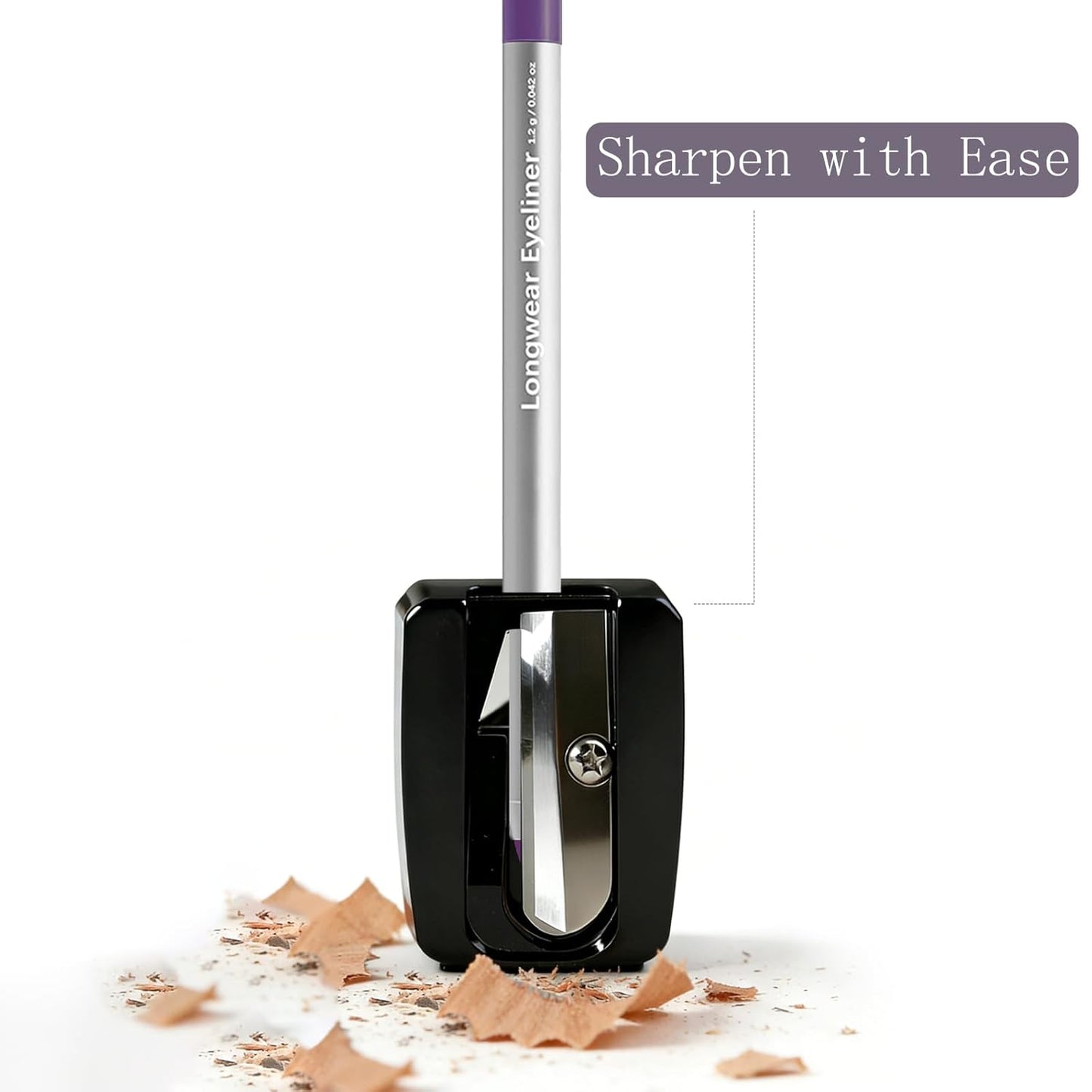 Deep Purple Plum Eyeliner Pencil - Waterproof, Long-Lasting, High-Pigmented Formula | Ideal for Mature Skin