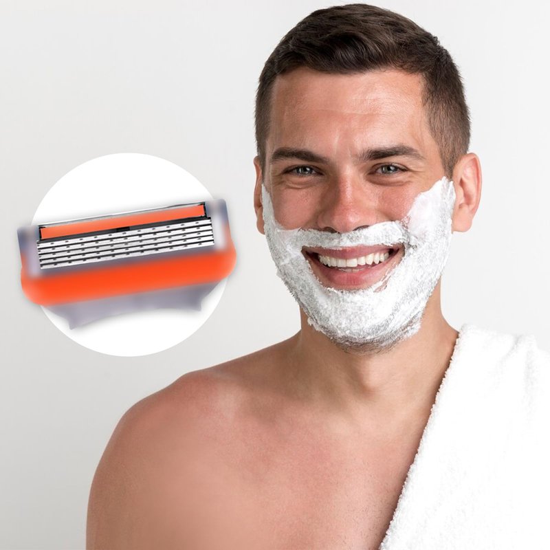 24Pcs Premium Razor Blades for Men compatible gillette fusion 5 blades refills -5-Layer Stainless Steel Refills Compatible with Fusion 5 Style Razors,Smooth Shaving Replacement Cartridges Value Pac