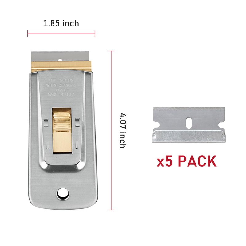 CANOPUS Razor Blade Scraper Tool, Razor Blade Holder, Window Scraper with Razor Blades, Scraper for Glass, Oven, and Cooktop, Sticker Remover Tool, Windshield Scraper