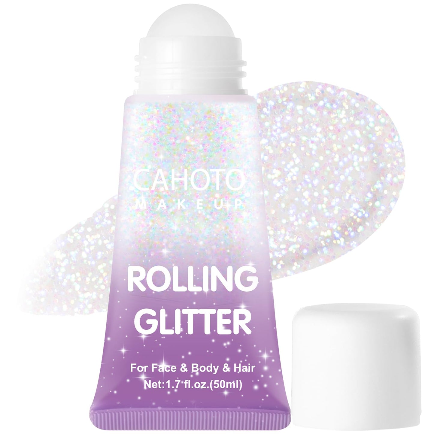 CAHOTO Dazzle Rolling Glitter, Shimmer Gel for Face Body & Hair
