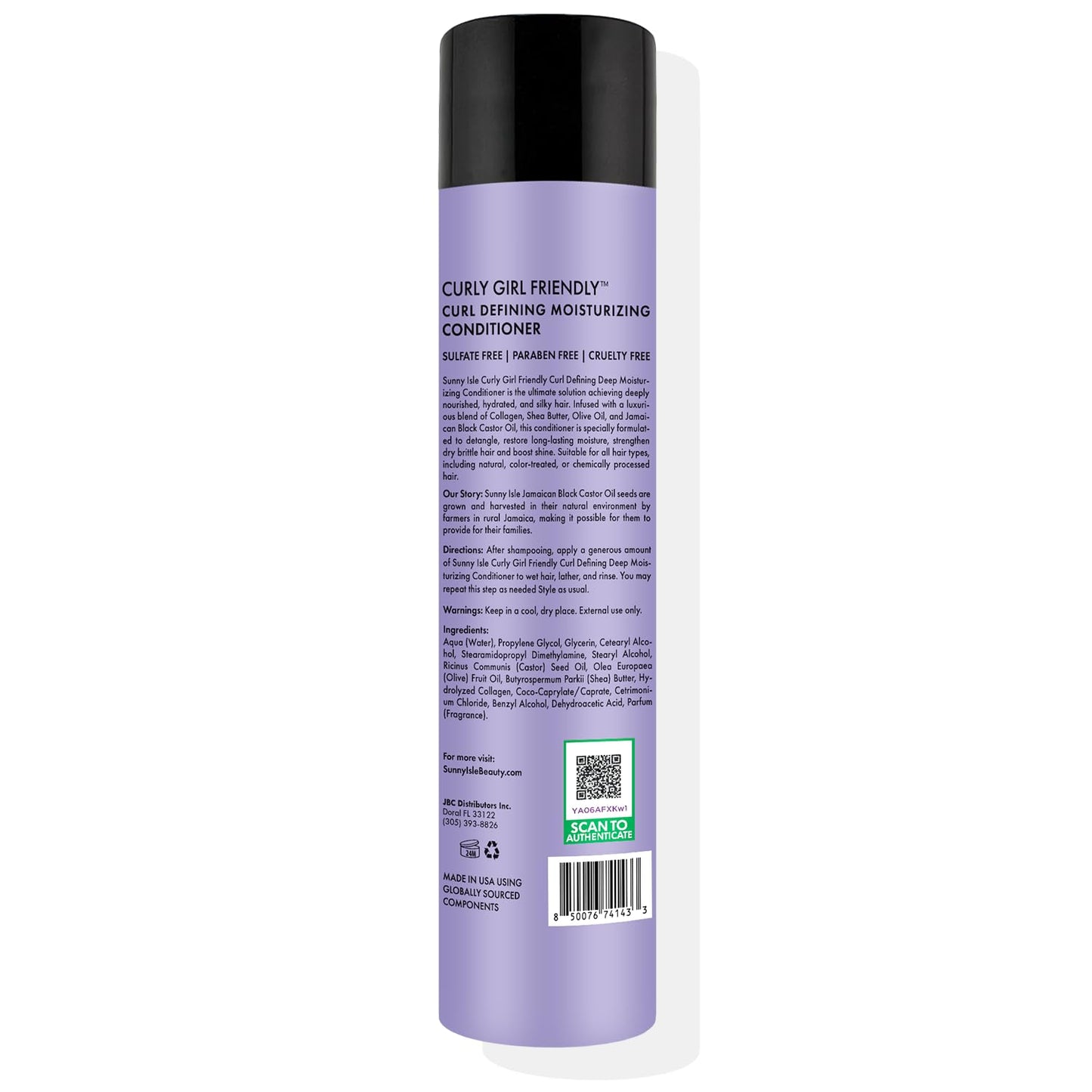 Curly Girl Friendly Deep Moisturizing Conditioner - Hydrating & Detangling for Wavy, Curly & Coily Hair | Jamaican Black Castor Oil, 10.1 oz