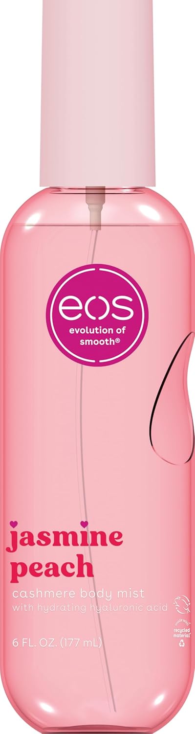 Cashmere Body Mist - Jasmine Peach Floral Spray for Women | Moisturizing Hair Mist with Hyaluronic Acid, 6 fl oz