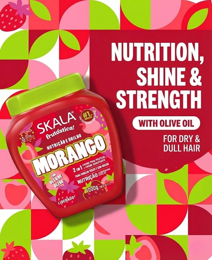 Skala - Linha Frutastica - Creme de Tratamento Morango 1 Kg - (Fruitastic Collection - Strawberry Treatment Cream Net 35.37 Oz)