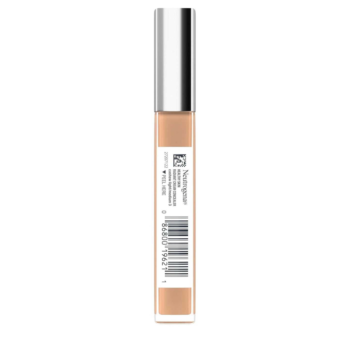 Neutrogena Radiant Brightening Cream Concealer - Lightweight, Non-Comedogenic, Peptides & Vitamin E | Cashew Light/Medium 03, 0.24 oz