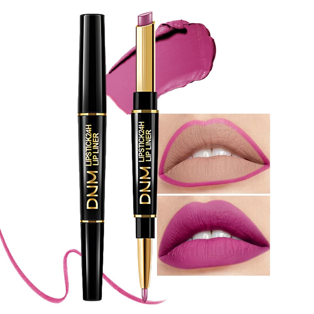 Chestnut Nude Brown Matte Lip Liner & Lipstick Set - Long Lasting, Waterproof, Smudge Proof | Antique Rose
