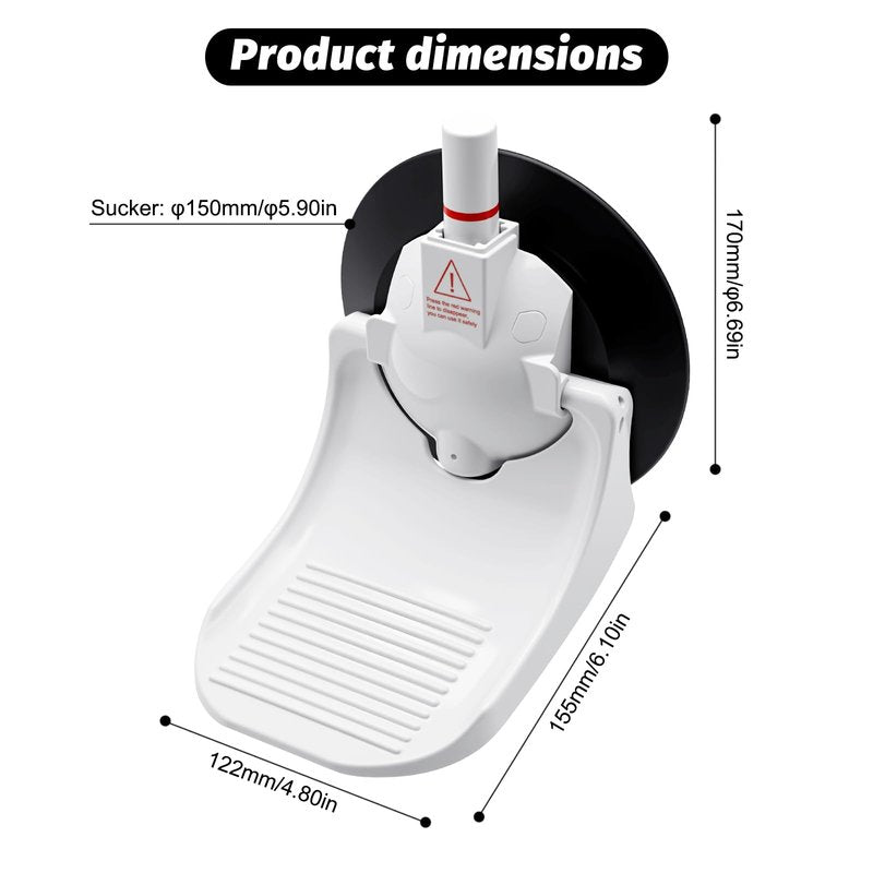 Shower Foot Rest, Foldable Anti-Slip Foot Rest with Strong Suction Cups, No-Drill Shower Stool for Shaving Legs, Elderly, Pregnancy & RV Travel