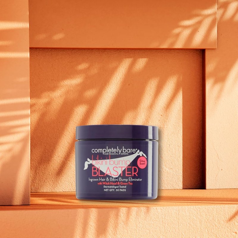completely bare bikini bump BLASTER | Ingrown Hair & Bikini Bump Eliminator | Glycolic Acid | Salicyclic Acid | Witch Hazel | Green Tea | 50 Pads
