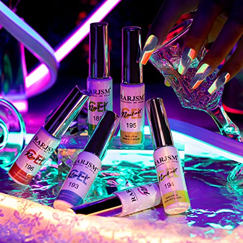 Neon Gel Nail Polish Art Set - Glow in the Dark Liner Kit