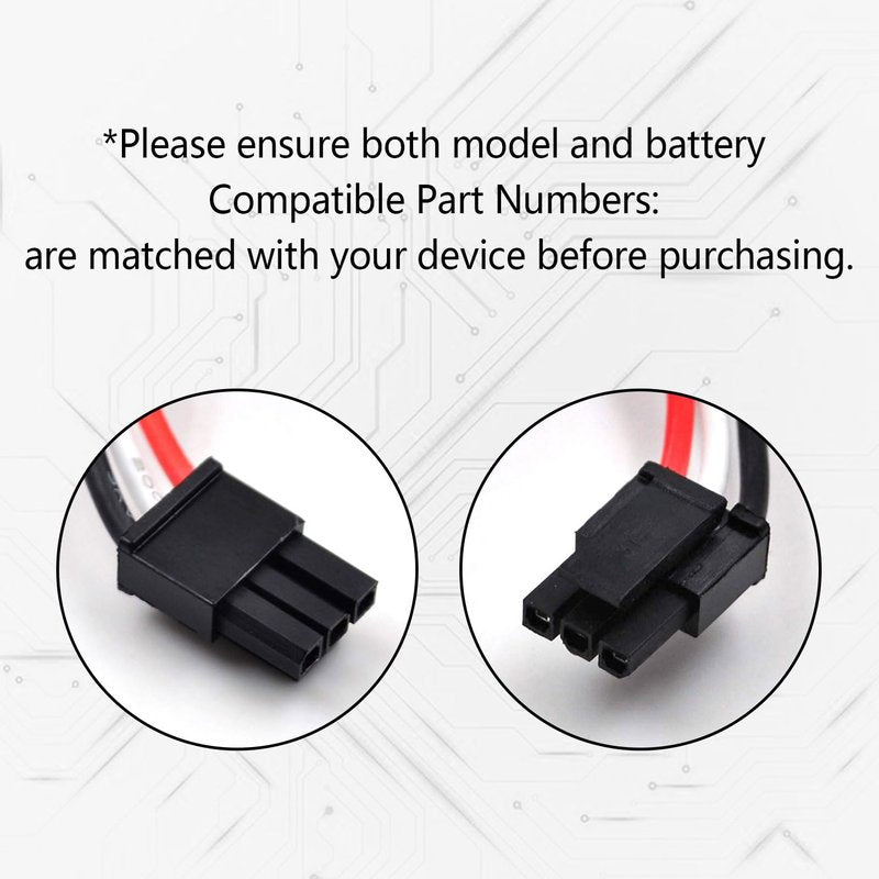 elxjarenergy (2-Pack) 3.7V 7800mAh Battery Compatible with ST3007 ST3011 SH02 Sensor Makeup Mirror 1S3P Li-ion Pack with Protection Circuit (ST3007/ST3011)