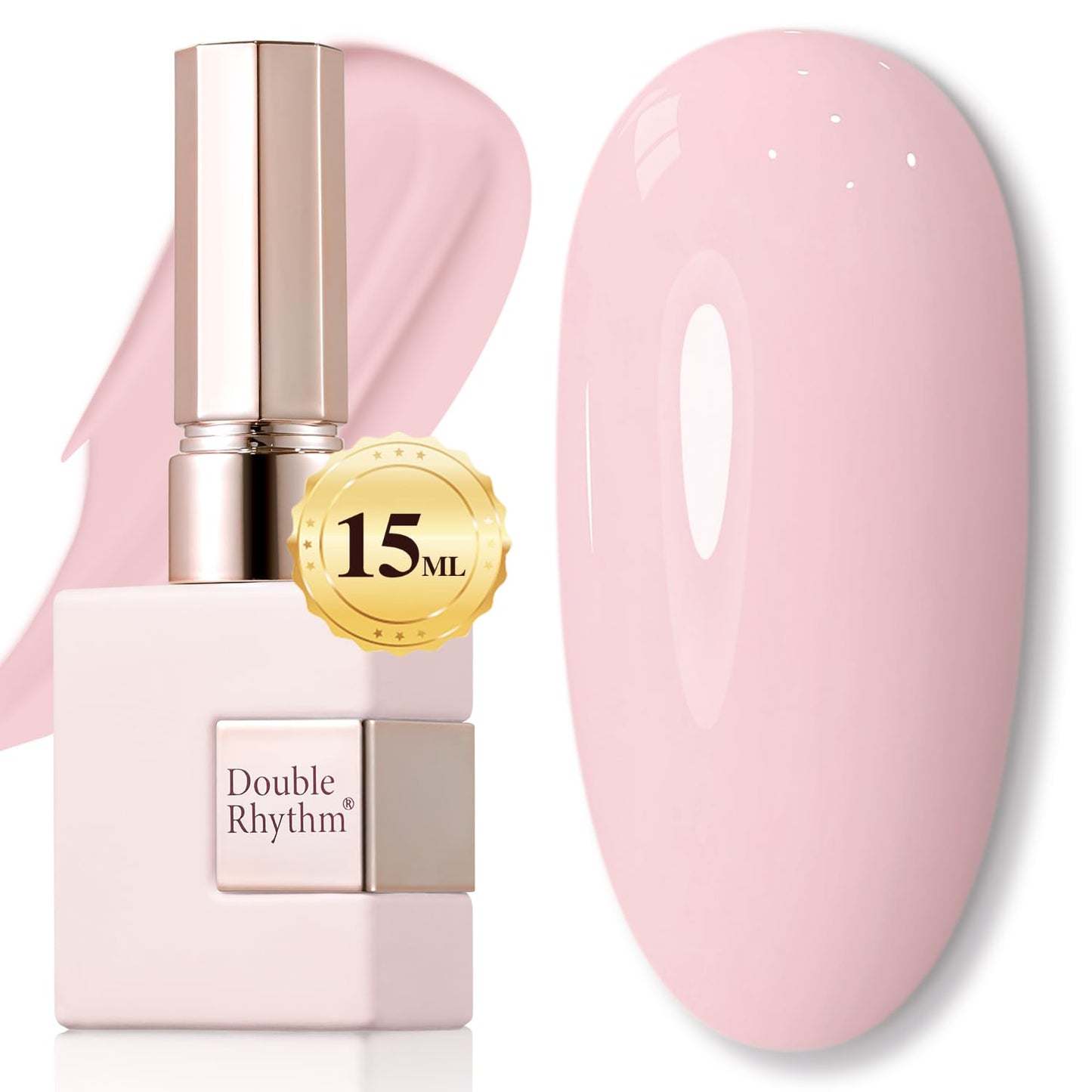 Gel Nail Polish - Double Rhythm 15ML Pearl White Soak Off for Art Manicure | DIY at Home