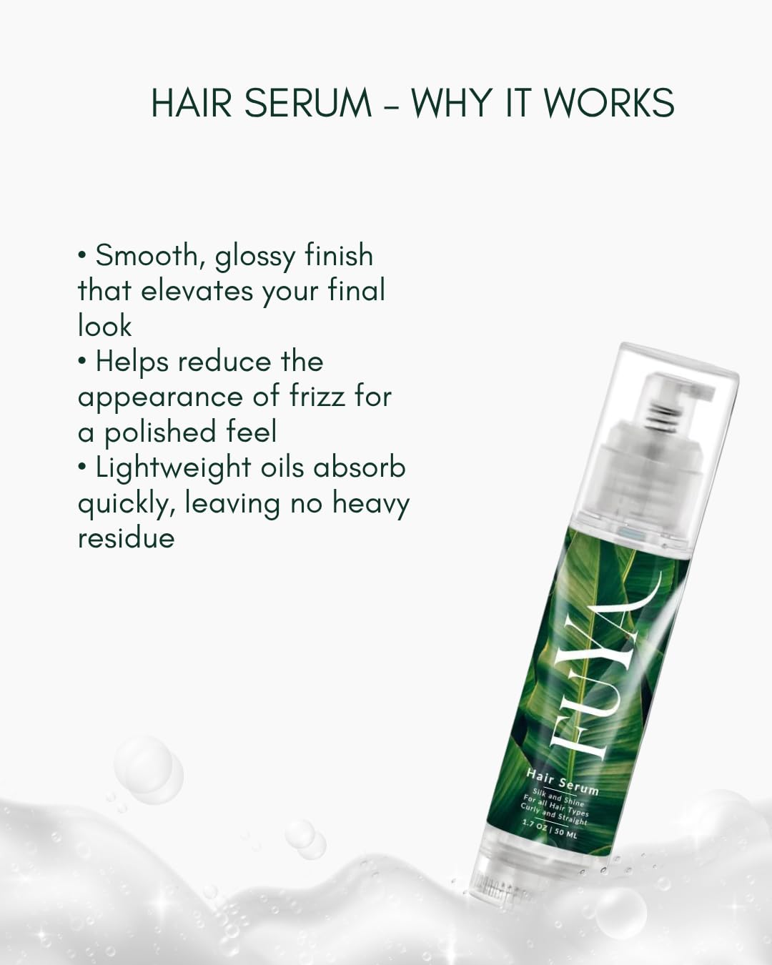 FUYA Repair Essentials Hair Serum Healthier, Thicker, & Fuller Looking Hair, Anti Frizz that Nourishes, Repairs, & Boosts Overall Scalp & Hair Health, by Salon Experts