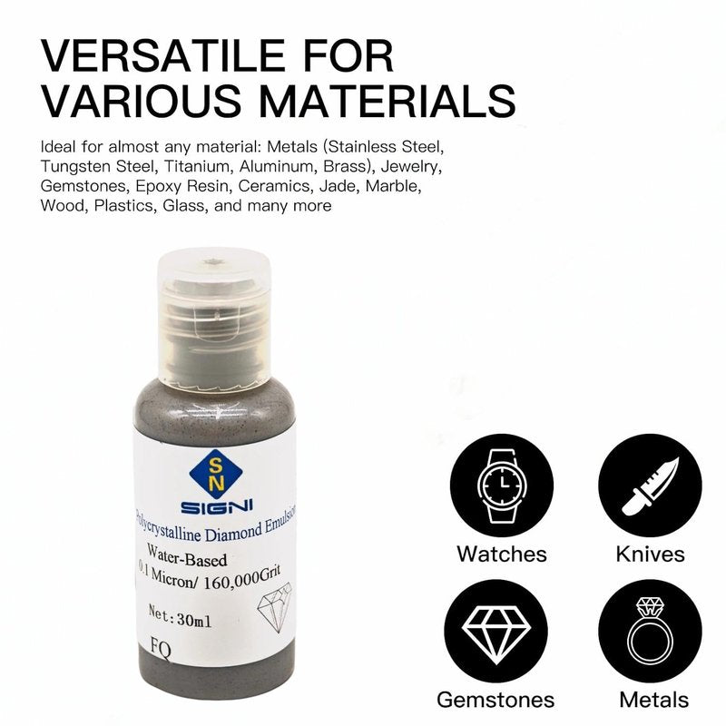 1 Micron SIGNI Poly Diamond stropping Emulsion Suspension 30ML (16,000 grit)
