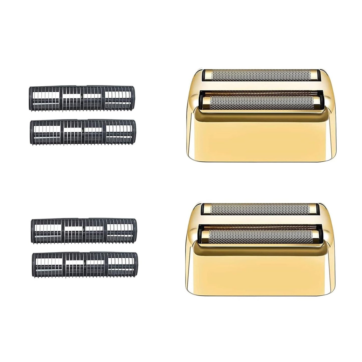 Shaver Replacement Foil and Cutters compatible with BaBylissPRO FXFS2 Electric Razors, Shaver Replacement Head compatible with BaBylissPRO Double Foil Shaver (Gold 2)