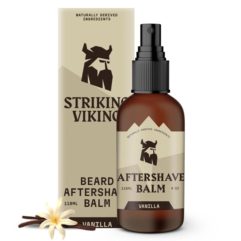 Striking Viking Shaving Cream - 5.3 Fl Oz, Pack of 1, Vanilla - Sensitive Skin Protection During Shave - Vanilla Shaving Cream Lather - Use with Shaving Brush