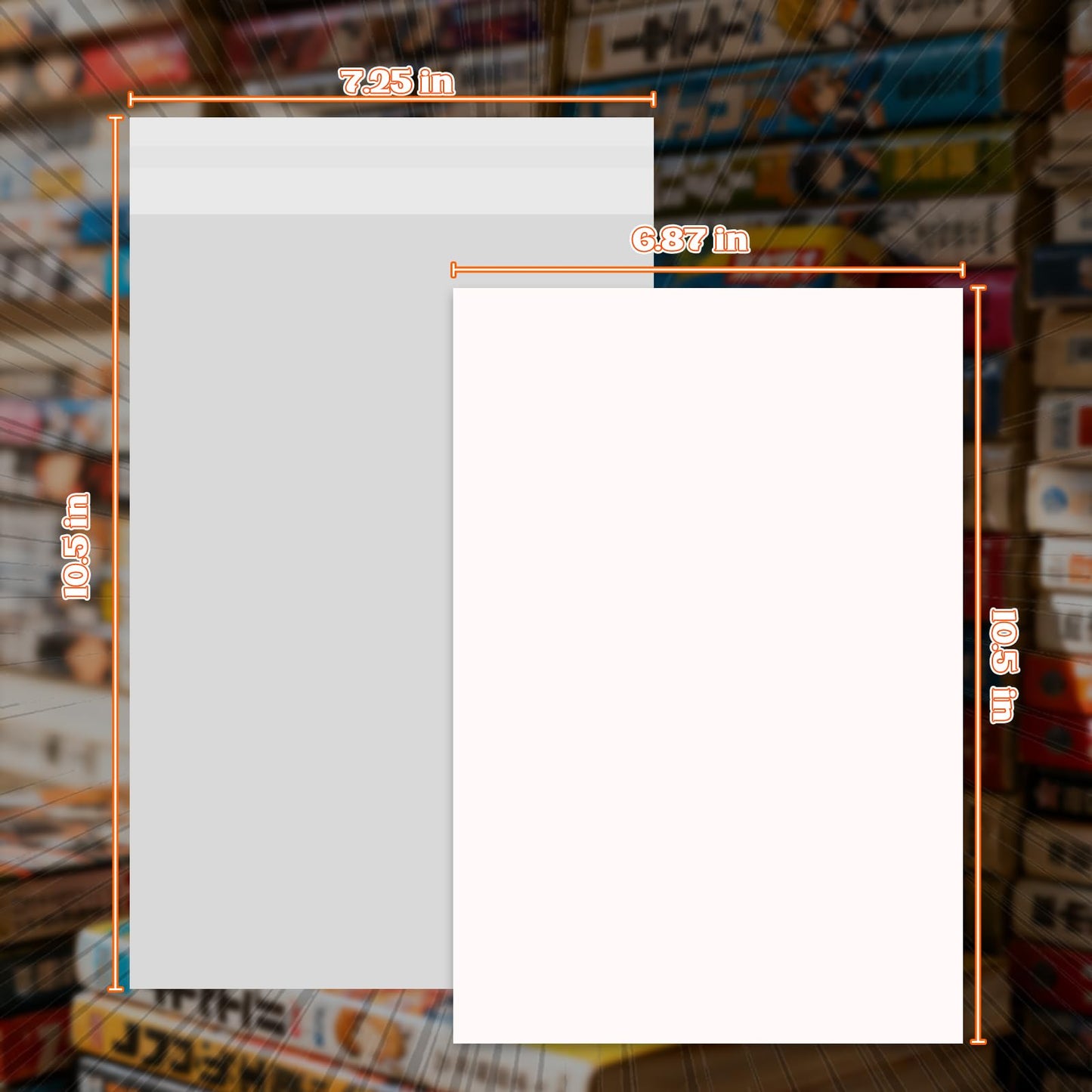 50 Pack Comic Book Bags and Boards Set 7.25x10.5 Inch Self-Sealing Bags with Archival Boards for Long-Term Storage & Protection