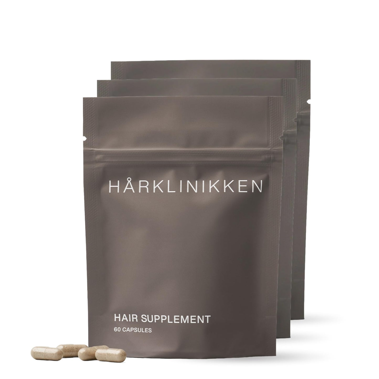 Harklinikken Hair Supplement - 60 Capsules, Pack of 3 - Visibly Thicker, Denser Hair in 3+ Months - Suitable for Men & Women