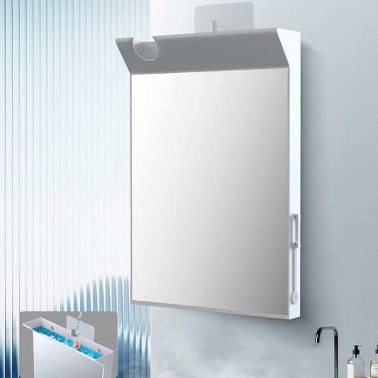 Heated Anti-Fog Shower Shaving Mirror,9.5*8 Inch LED Shower Mirror Fogless for Shaving with 3 color modes,Dimmable Makeup Mirror with Storage Tray,Razor Holder (white(Physical Anti-Fog), 10"L x 6.7"W)