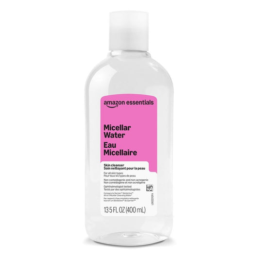 Micellar Water - All-in-One Cleansing Solution | 13.5 Fl Oz - Gentle Pink Formula