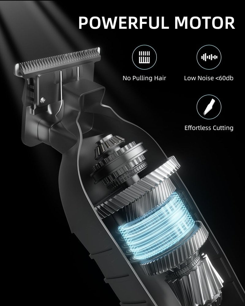 Lumiflexa Professional Hair/Beard Trimmer for Men, USB-C Rechargeable Hair Trimmer for Men with Stainless Steel Blades, Zero Gapped Hair Clippers for Barber, Cordless Rechargeable Hair Clippers