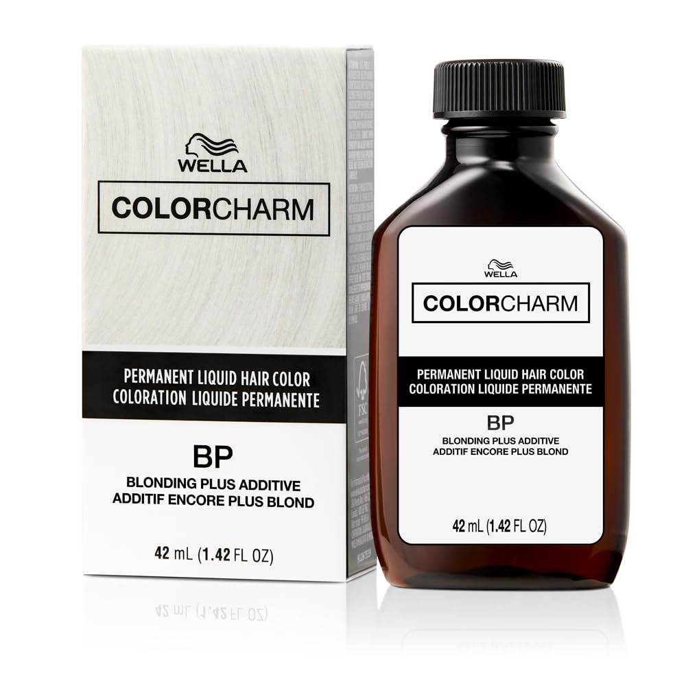 COLORCHARM Permanent Liquid Hair Color - Blonding Plus Additive for 100% Gray Coverage | 1.42 Fl Oz