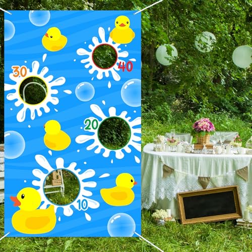 Ducky Duck Toss Game Banner - Fun Party Decoration for Kids