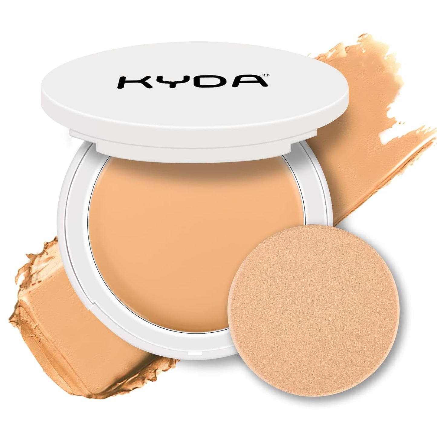 KYDA Tinted Foundation Balm - Soft-Focus Matte Finish Cream-to-Powder Makeup | Buildable Coverage, Weightless, BBD01