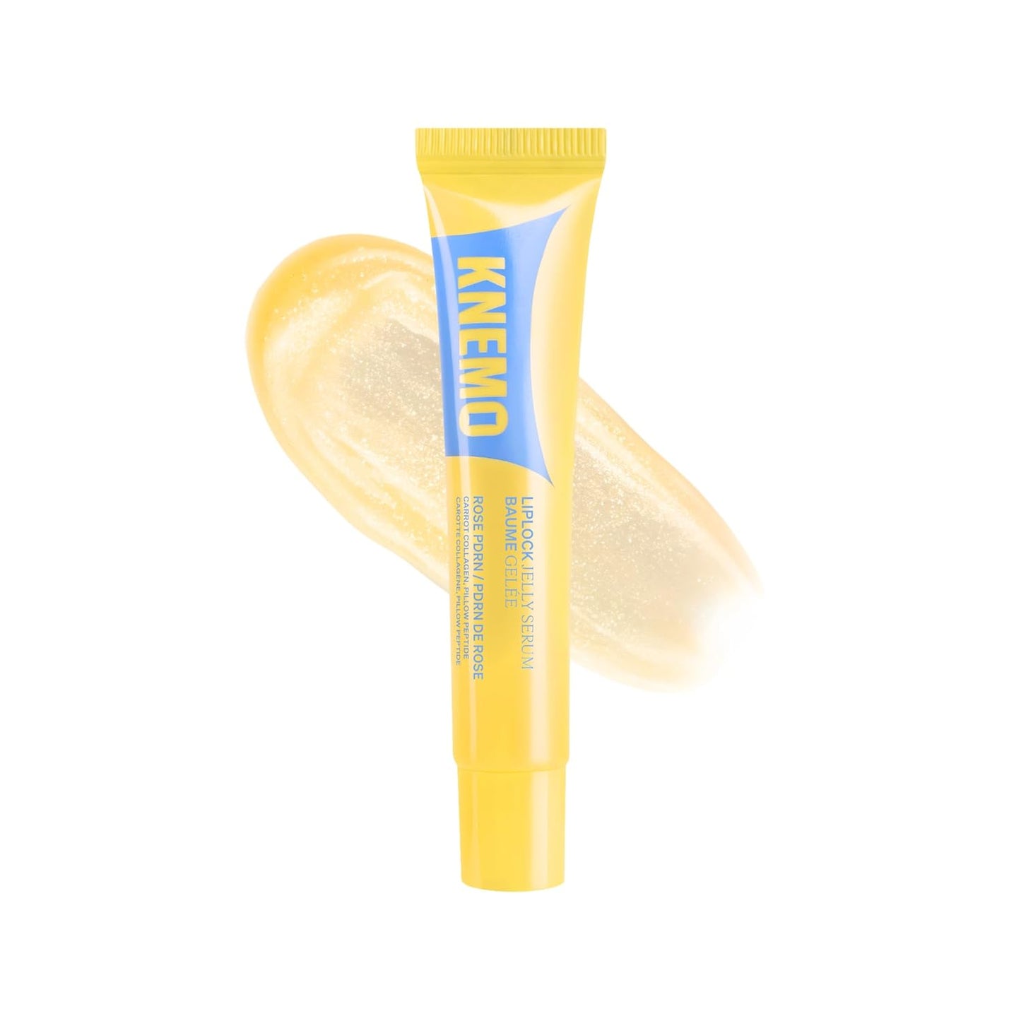 LipLock Jelly Serum for Dry Lips - Hydrating, Plumping Glossy Mask with Rose PDRN & Carrot Collagen | Crystal Clear
