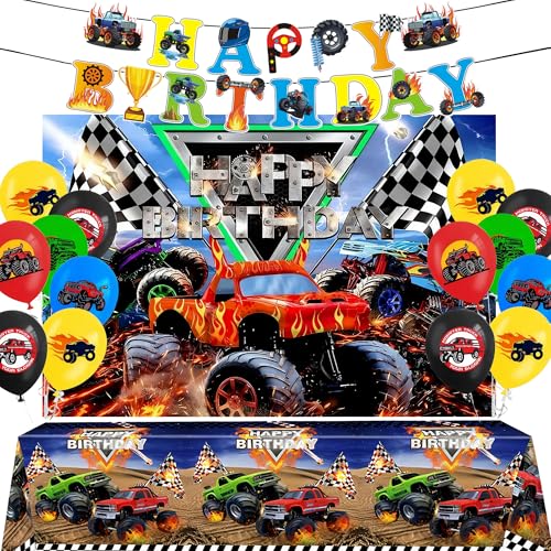 24 PCS Truck Birthday Decorations Set for Boys' Parties