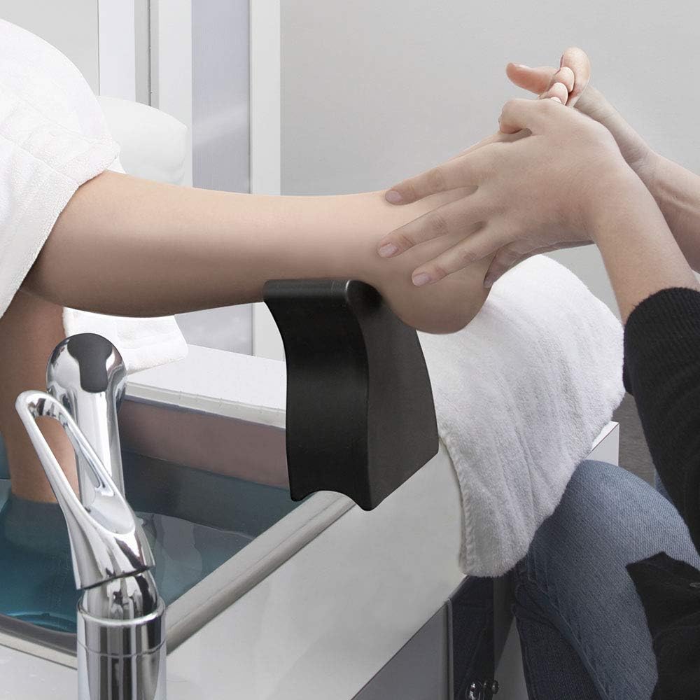 Pedi Foot & Leg Rest - Portable Professional Foot & Leg Support | 5.75" W x 2.75" D x 7.5" H, Black