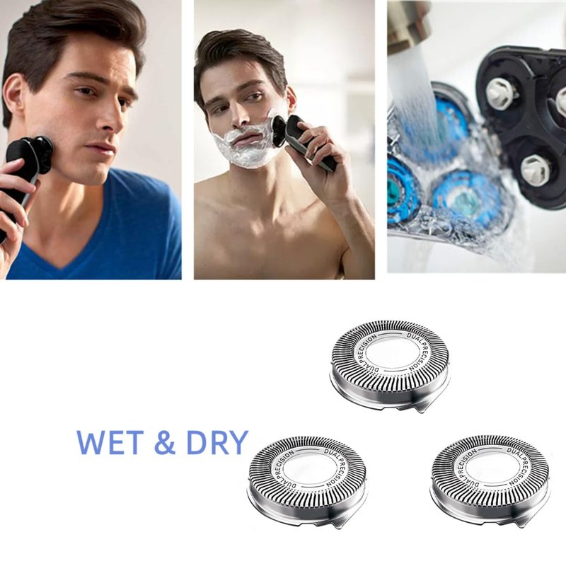 HQ8 Replacement Heads for Aquatec Shavers,Compatible with Philips Norelco Razor PT720 AT880 AT810 Heads, HQ8 Blades,3 pcs
